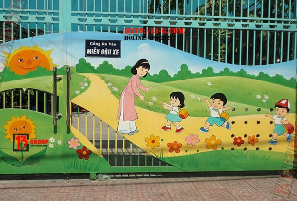 Vẽ tranh tường mầm non, tiểu học tại TP Vinh Nghệ An