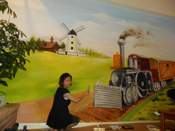 Vẽ tranh tường mầm non, tiểu học tại TP Vinh Nghệ An
